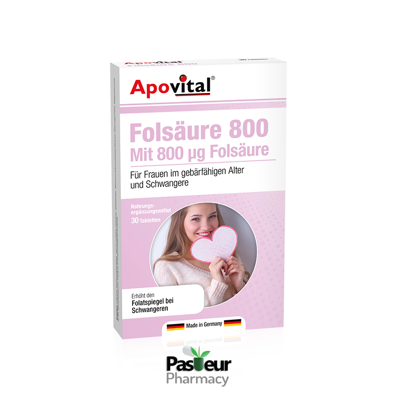 قرص اسید فولیک 800 آپوویتال | Apovital Folsaure 800