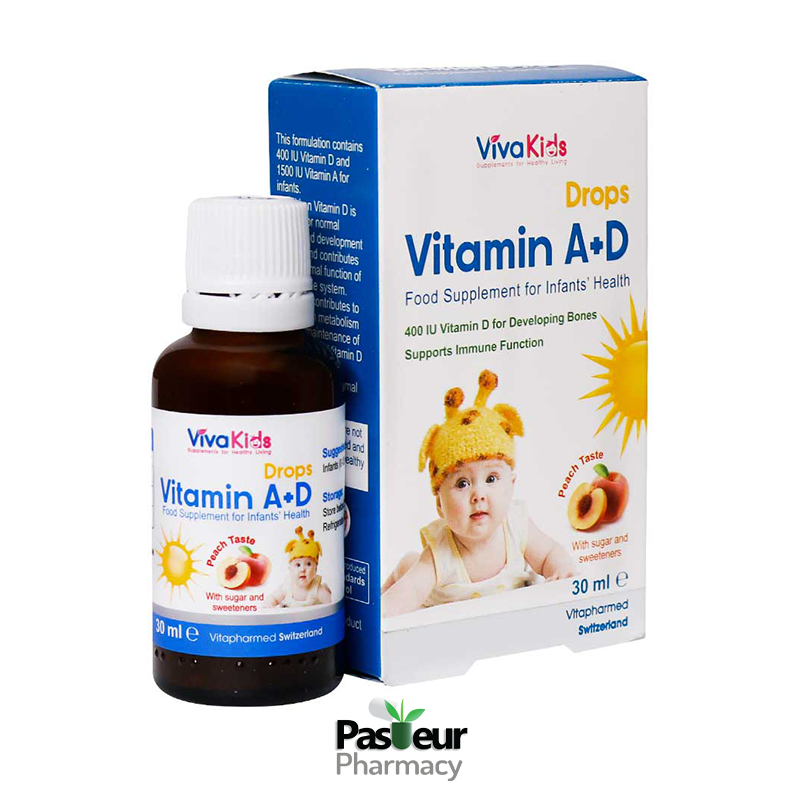 قطره آ و دی ویواکیدز | Vivakids Vitamin A+D Drops