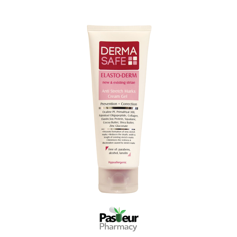 ژل کرم ضد ترک بدن درماسیف | Derma Safe Elasto Derm Anti Stretch Marks Cream
