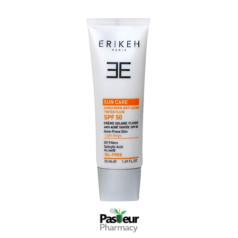 فلوئید ضد آفتاب و ضد جوش اریکه | Erikeh SPF50 Sunscreen Anti Acne Fluid