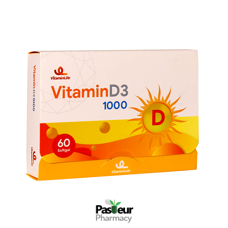 سافت ژل ویتامین D3 1000 ویتامین لایف | Vitamin Life Vitamin D3 1000