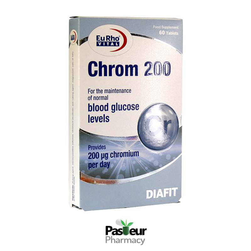 قرص کروم 200 میکروگرم یوروویتال | Eurho Vital Chrom 200